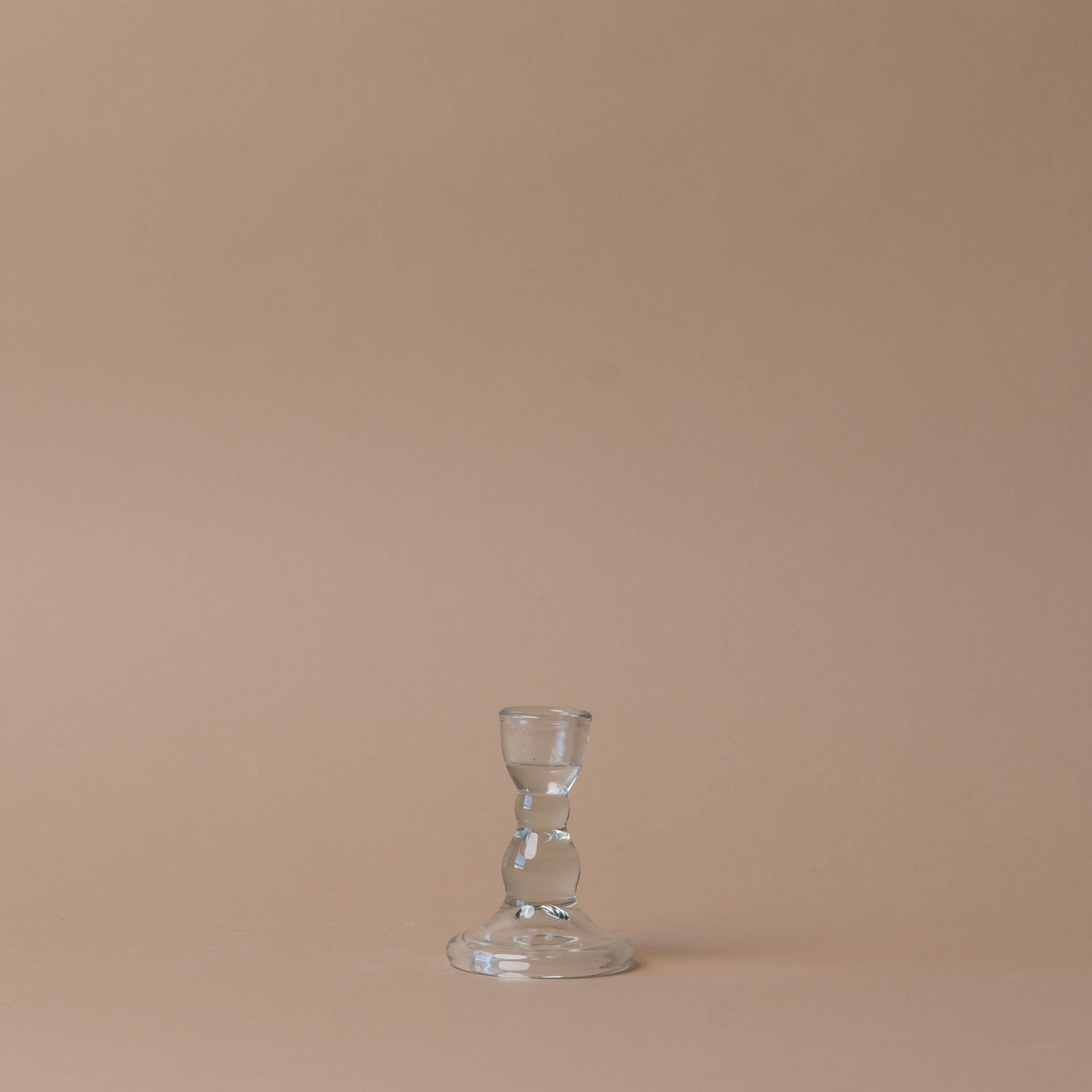 Moulded Glass Candle Holder candle holder Indaba Sage Glass