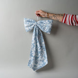 Blue Toile Bow
