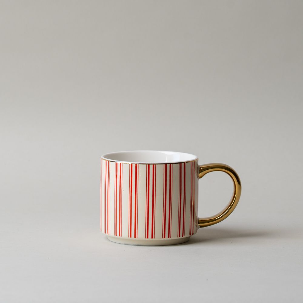 Stripe Holiday Mug CHRISTMAS 2026 Sweet Water Decor (Faire) Red Stripe