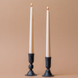 Forged Iron Candlestick Holder - Black
