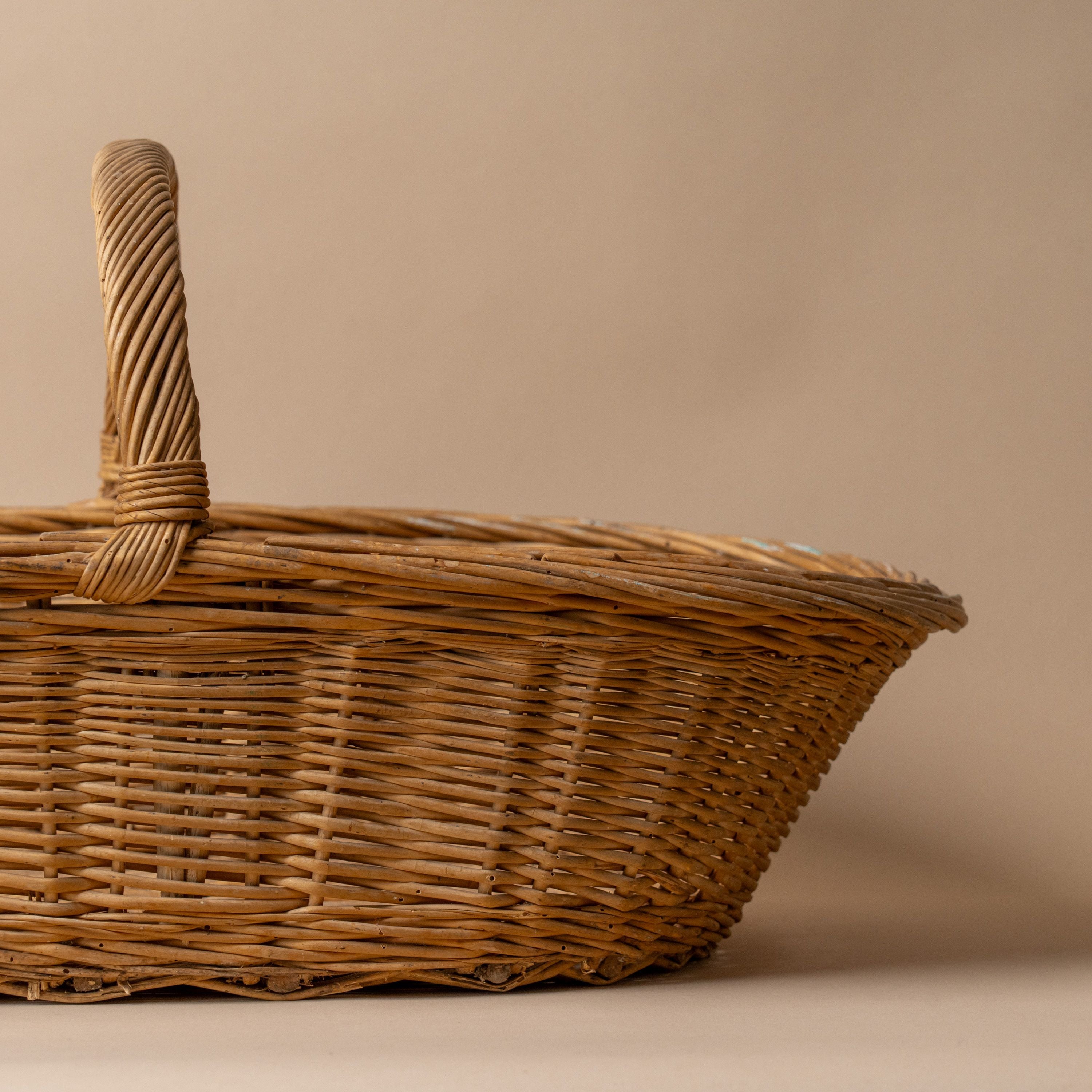 Large Antique French Basket VINTAGE - basket Hauer Market
