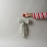 Green Stripe Bow