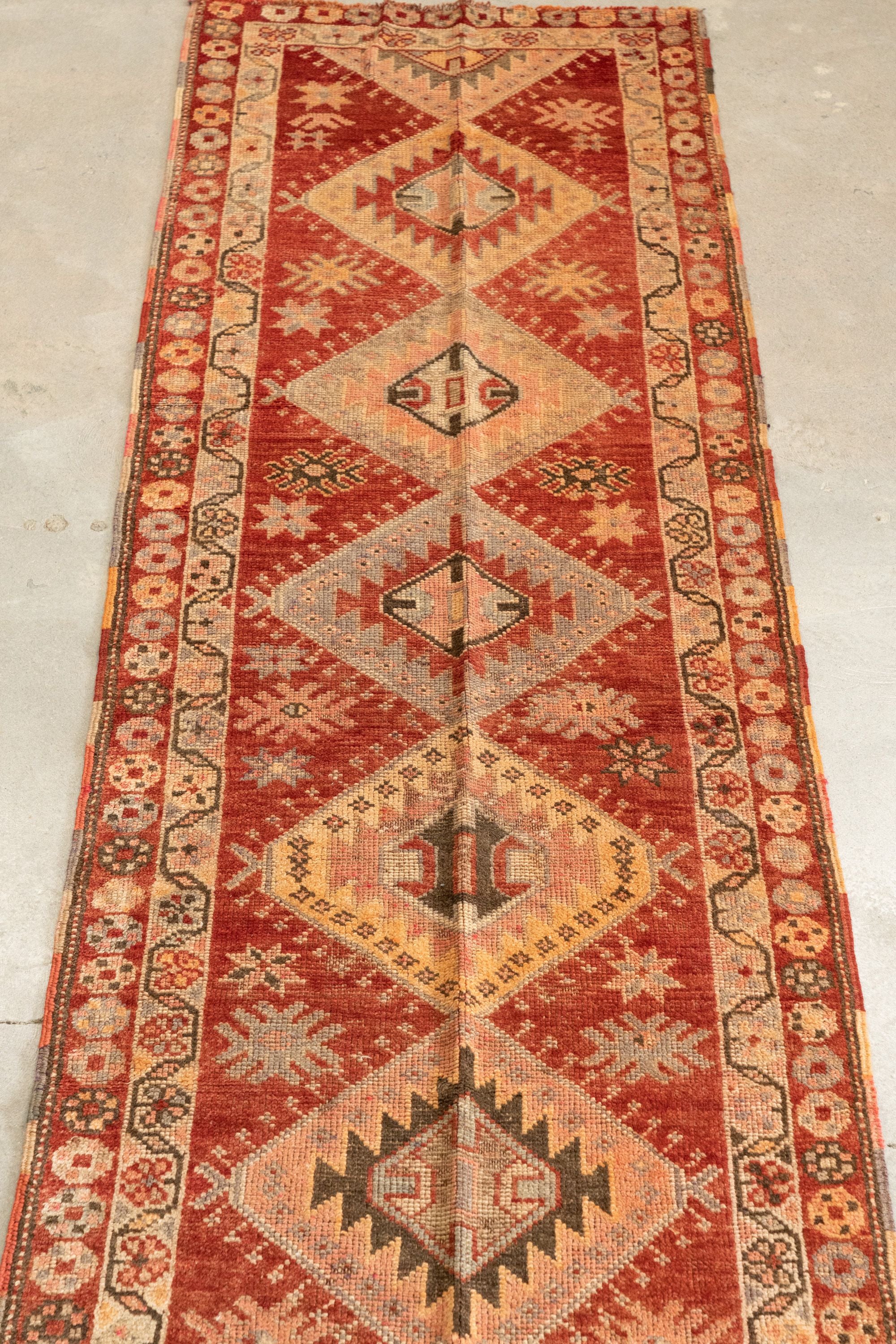 2'10" x 10'3" Vintage Turkish Rug VINTAGE - rug Rug & Weave Rugs