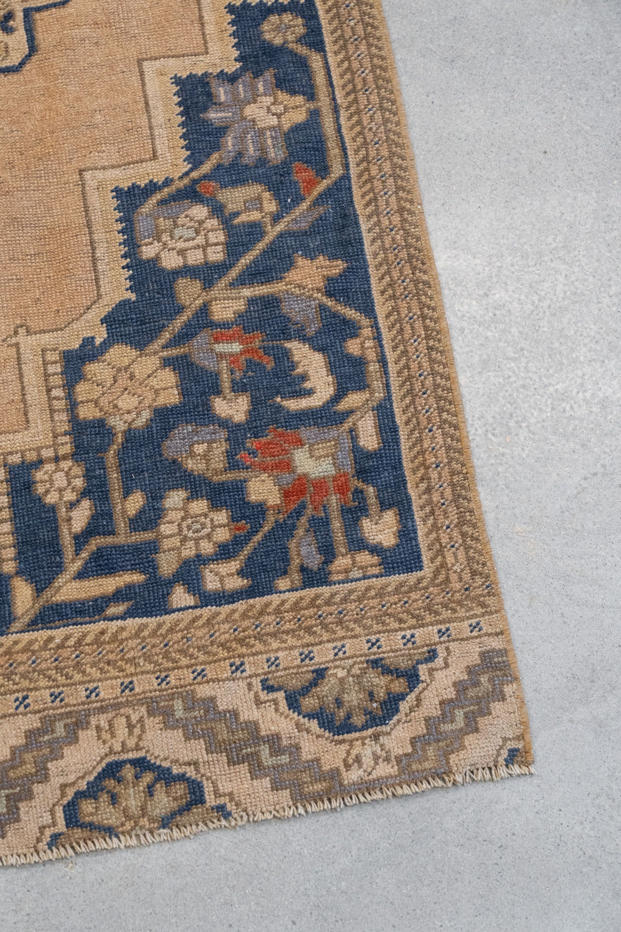 Vintage Turkish Rug 7'0" x 3'4" VINTAGE - rug Rug & Weave Rugs