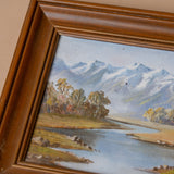Small Vintage Oil Painting VINTAGE - artwork Rug and Weave