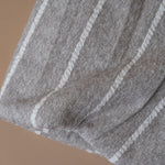 Striped Throw Blanket with Frayed Fringe blanket Brunelli (ShopZio)