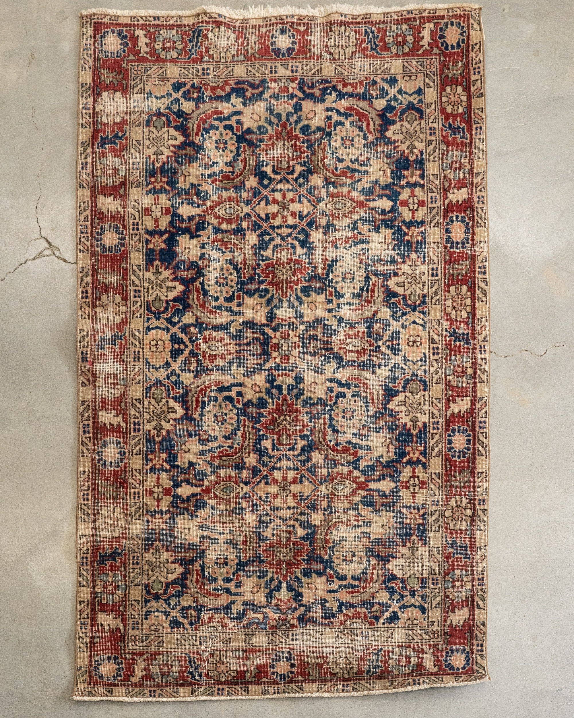 4' x 6'5" Vintage Turkish Oushak Rug VINTAGE - rug Rug & Weave Rugs