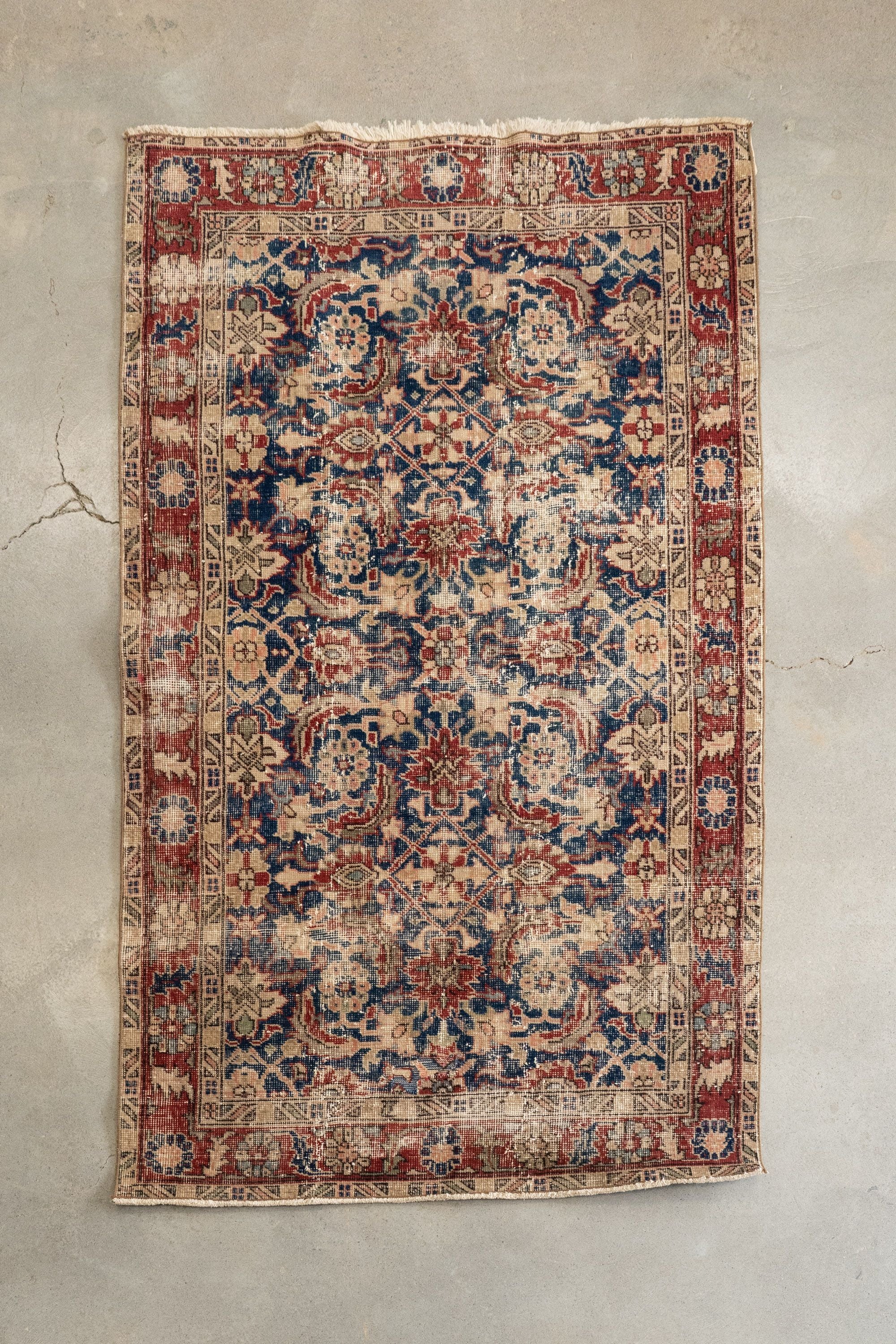 4' x 6'5" Vintage Turkish Oushak Rug VINTAGE - rug Rug & Weave Rugs