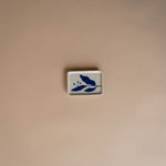 Blue Floral Stoneware Dish - Rug & Weave