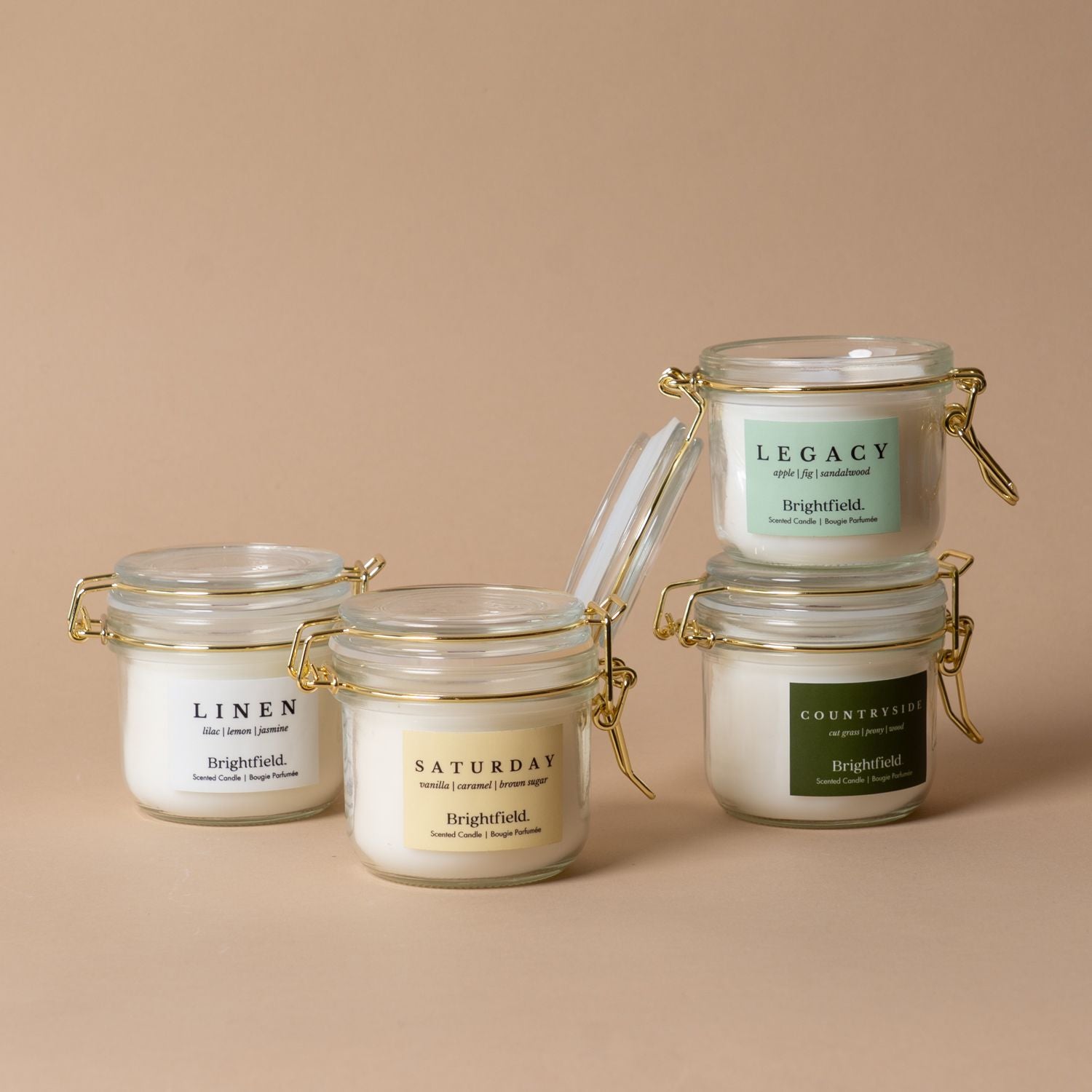 Glass Candle Collection by Brightfield candle Brightfield