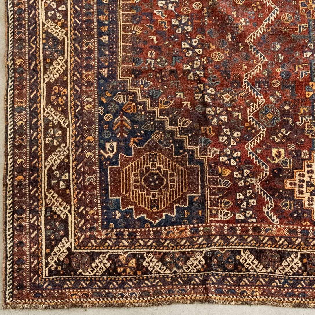 7' x 10'3" Vintage Qashqai Rug VINTAGE - rug Rug & Weave Rugs