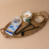 Oval Filigree Metal Tray