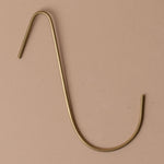 Handmade Brass J Hook wall hook Fog Linen Work Large