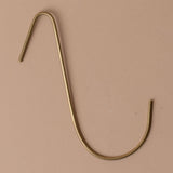 Handmade Brass J Hook wall hook Fog Linen Work Large