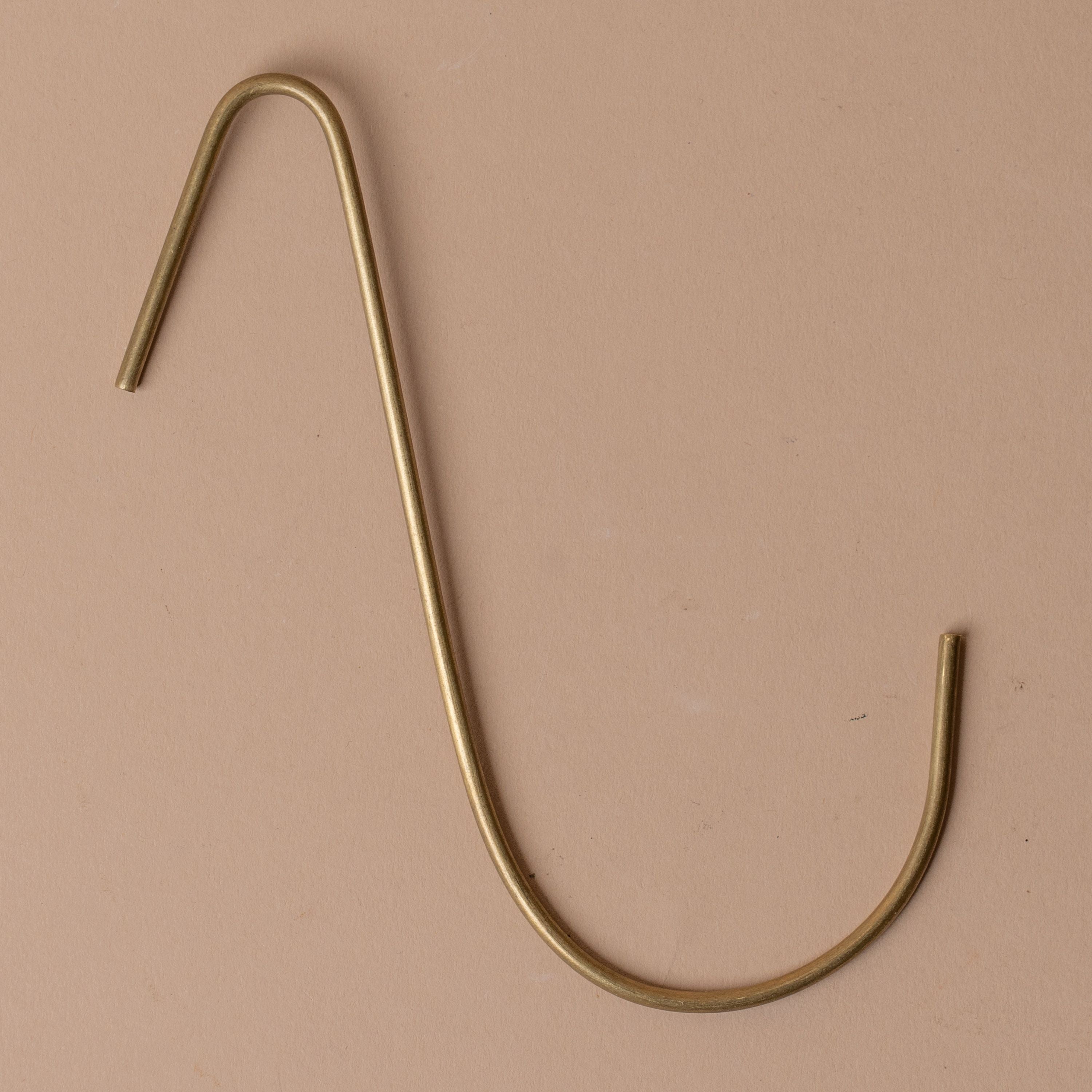 Handmade Brass J Hook wall hook Fog Linen Work Large