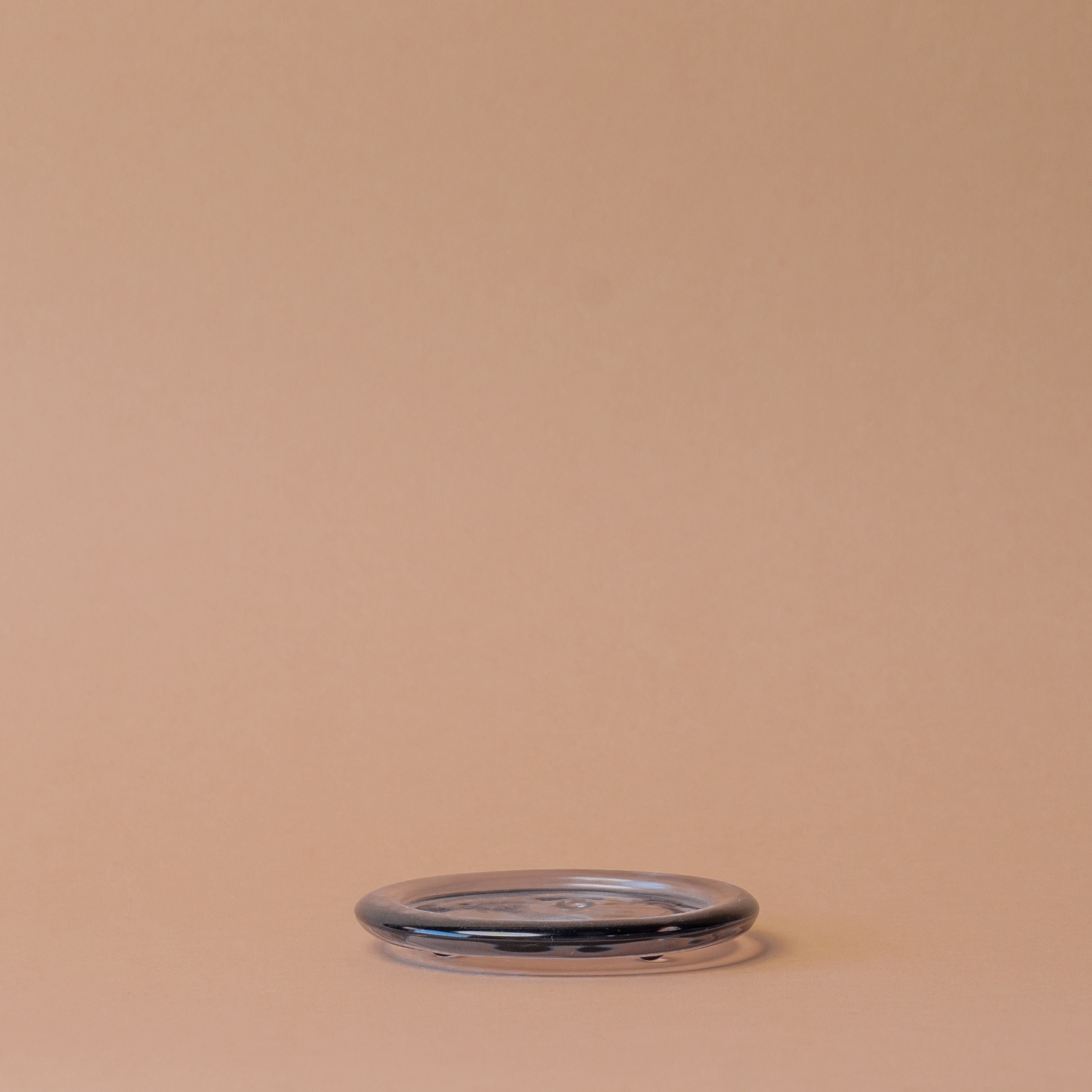 Glass Pillar Candle Plate candle holder Old Country Design (ShopZio) Charcoal