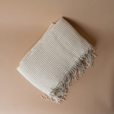 Waffle Throw Blanket with Fringe blanket Brunelli (ShopZio)