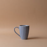 Blue Ribbed Stoneware Mug mug Creative Co-op (DYA)