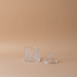 Crystal Glass Storage Jar with Lid storage jar Vagabond Vintage (Faire)