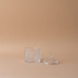 Crystal Glass Storage Jar with Lid storage jar Vagabond Vintage (Faire)