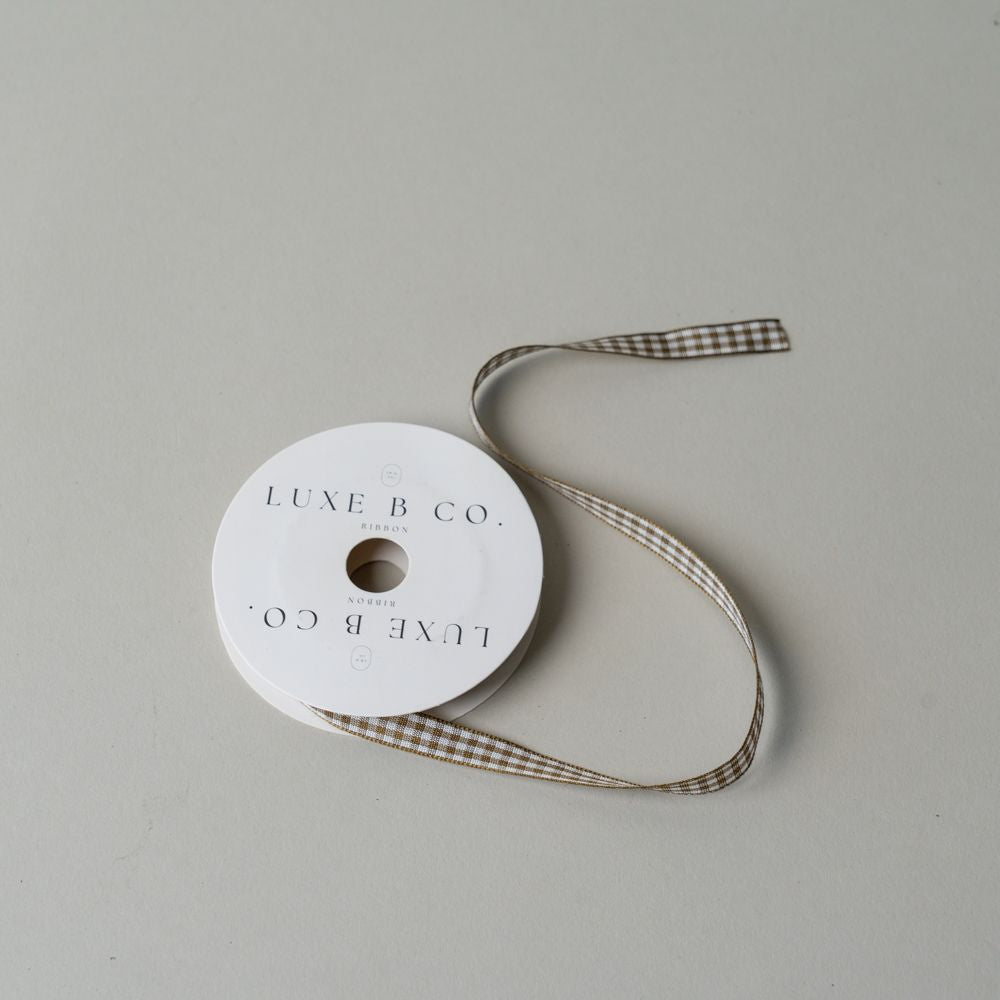 Gingham Ribbon CHRISTMAS 2025 Luxe B Co (Faire)