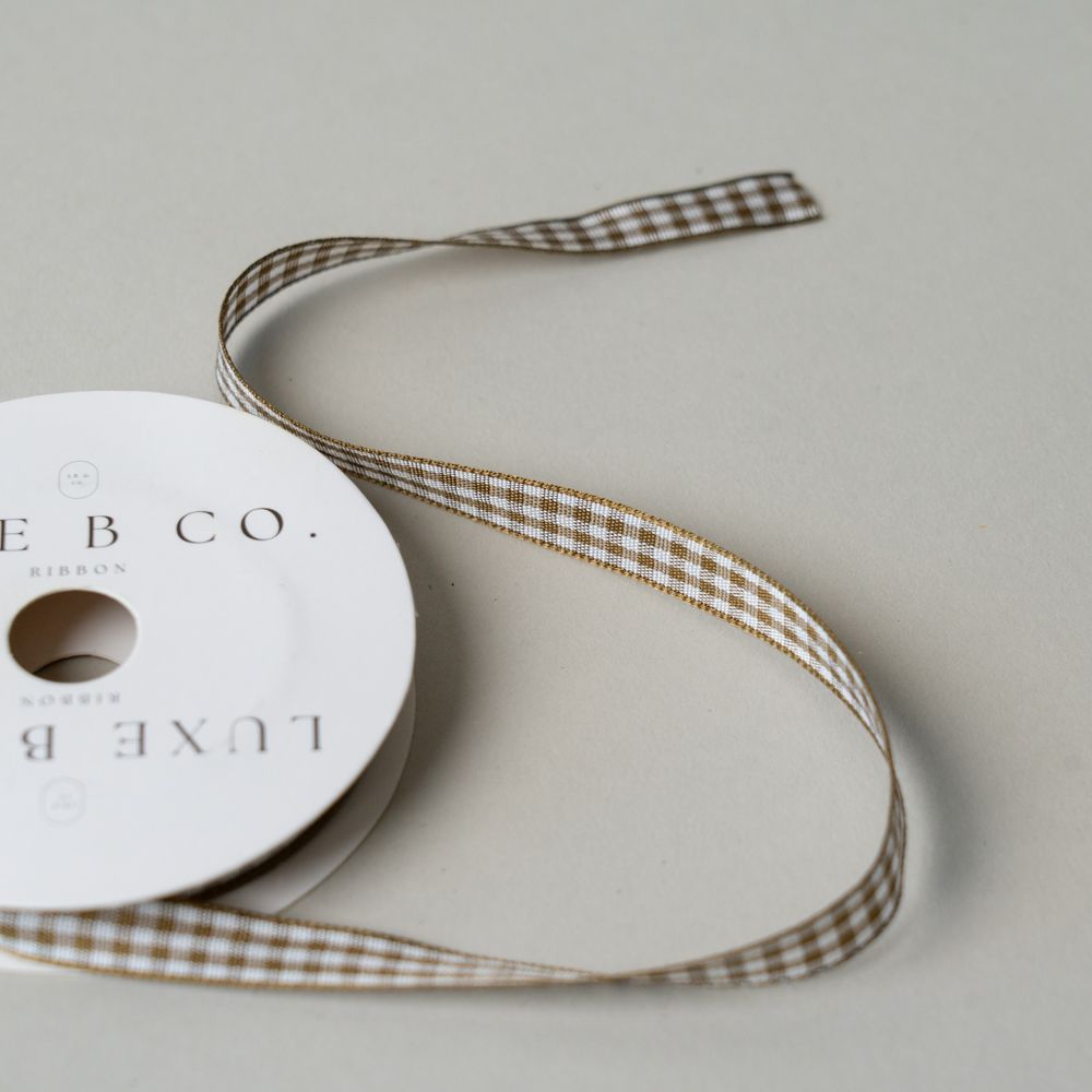 Gingham Ribbon CHRISTMAS 2025 Luxe B Co (Faire)