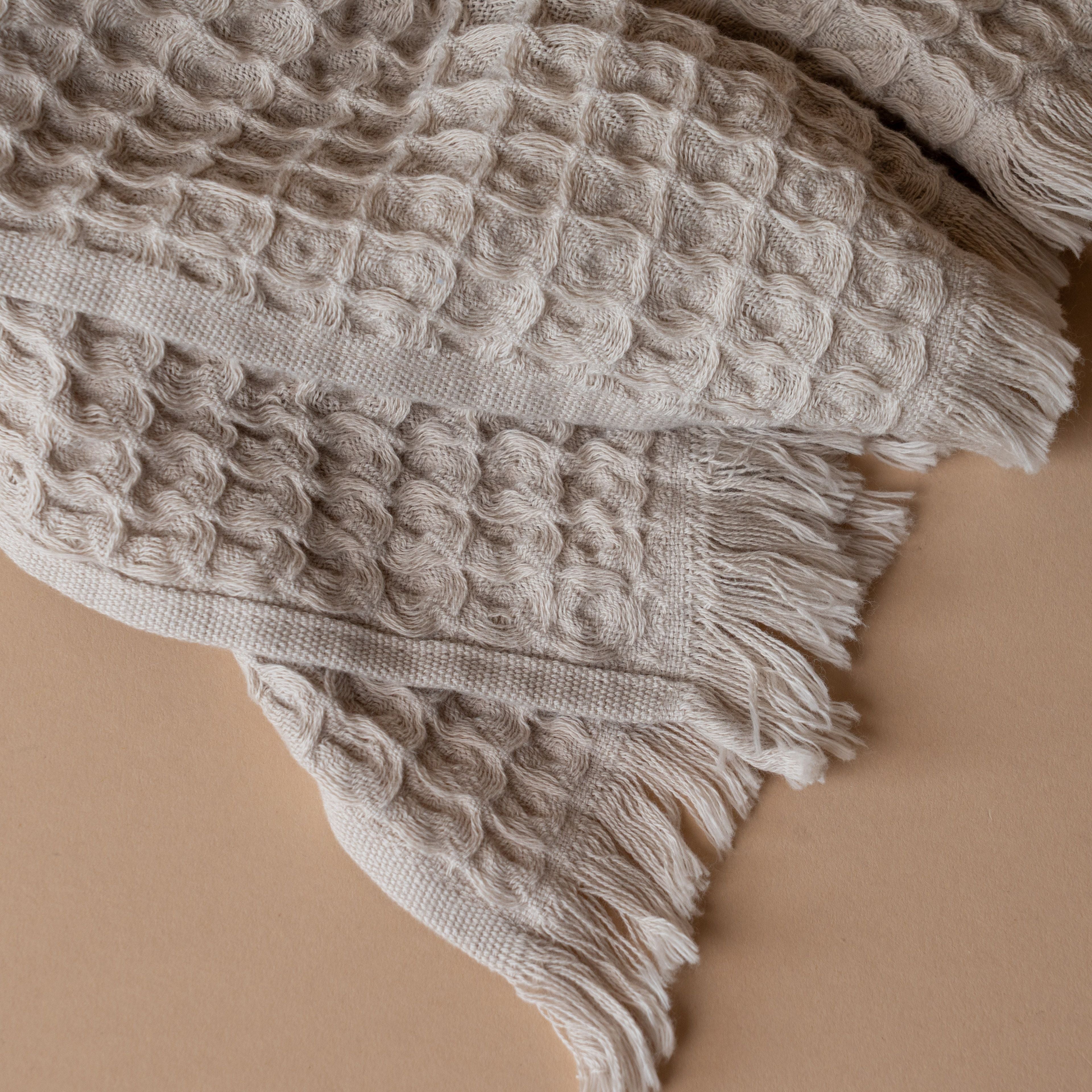 French Waffle Hand Towel hand towel Pokoloko Latte