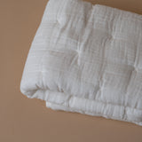 White Quilted Muslin Bedding