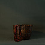 Vintage Dark Rattan Basket - Rug & Weave