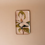 White Magnolia Enamelled Tray