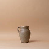 Textured Ceramic Vase with Handle - Brown