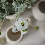 Faux White Ranunculus Spray faux stem Indaba