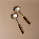 Tortoiseshell Salad Servers Set