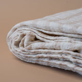 Cotton Stripe Throw Blanket with Fringe
