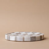 Marble Check Serving Tray