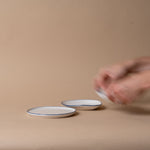 Organic Blue Edge Dessert Plate - Rug & Weave