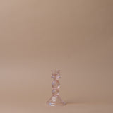 Reeded Glass Candle Holder candle holder Indaba Blush Glass