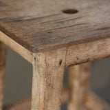 Antique Wood Stool - Rug & Weave