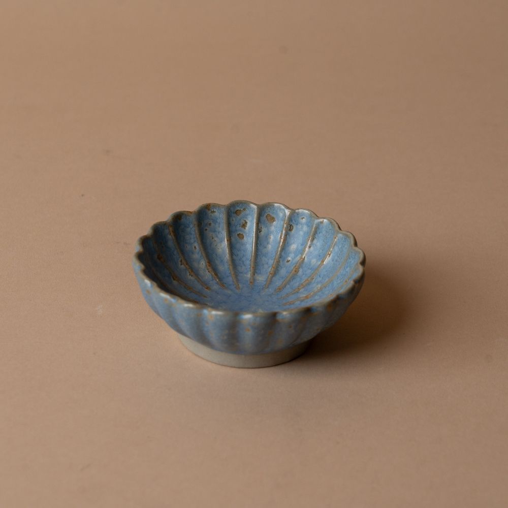 Speckle Scallop Dish dish DANICA (Faire) Cerulean