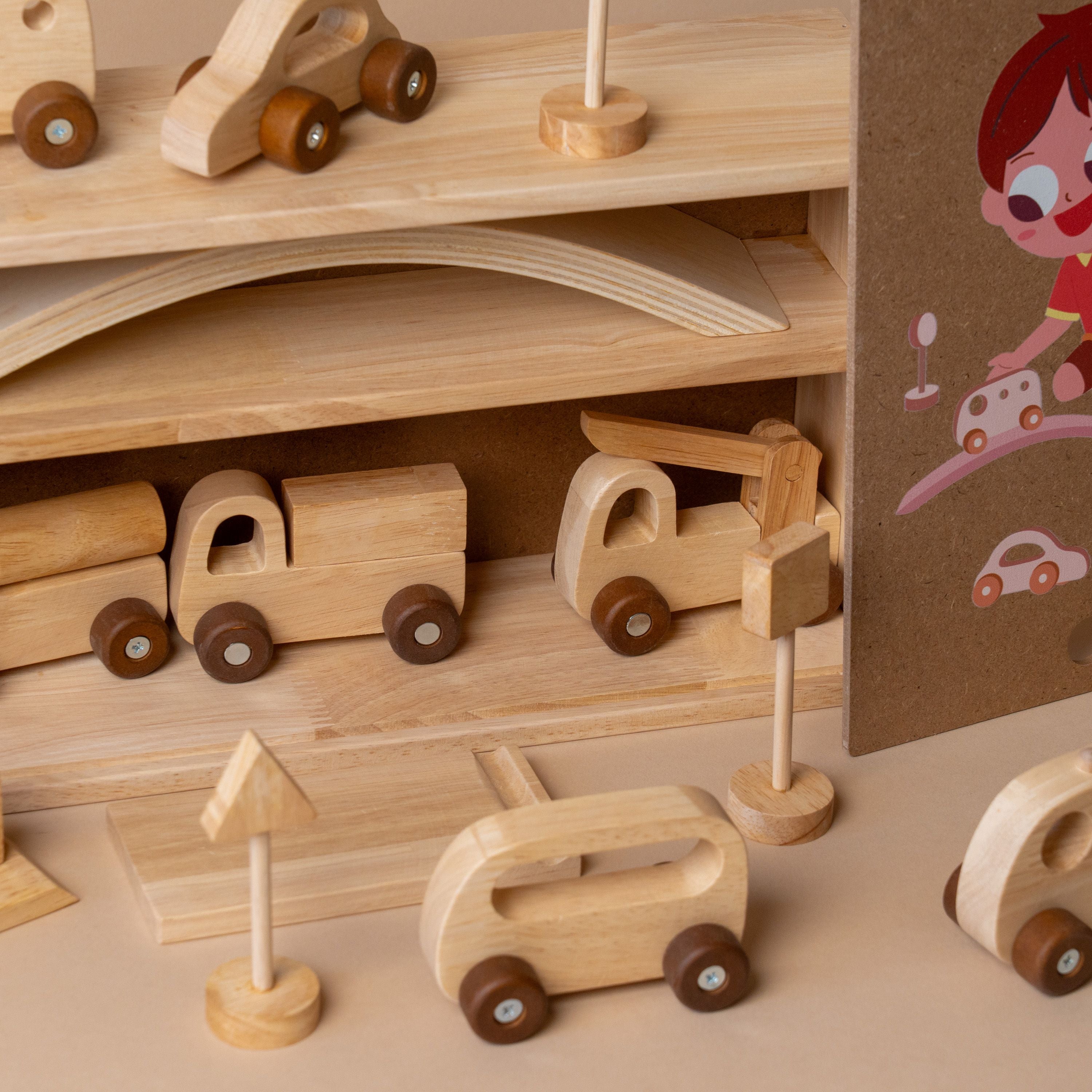 Wooden Vehicle Play Set FINNBIRD - toy QToysUSA (Faire)