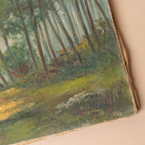 Antique French Landscape Canvas VINTAGE - artwork Rug and Weave