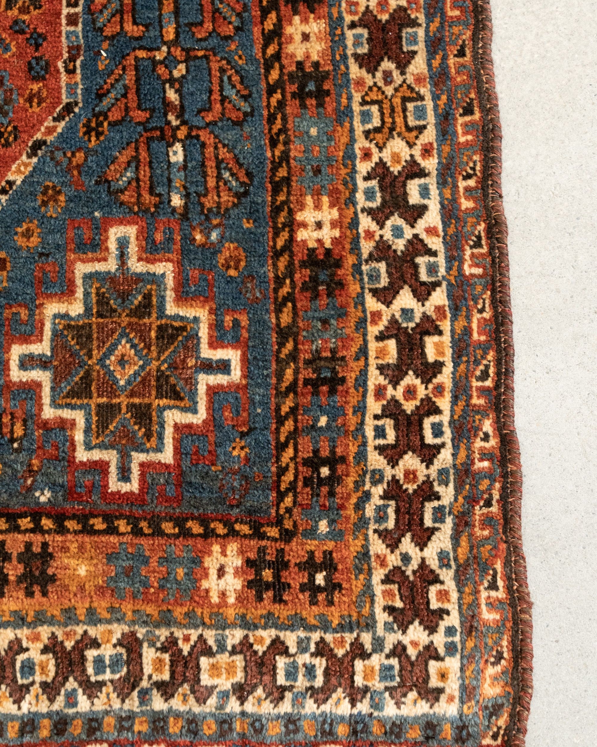 4'5" x 7' Vintage Qashqai Rug VINTAGE - rug Rug & Weave Rugs