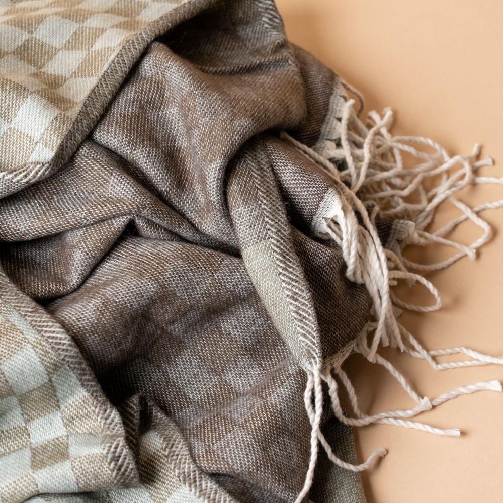 Check Pattern Throw Blanket blanket Indaba