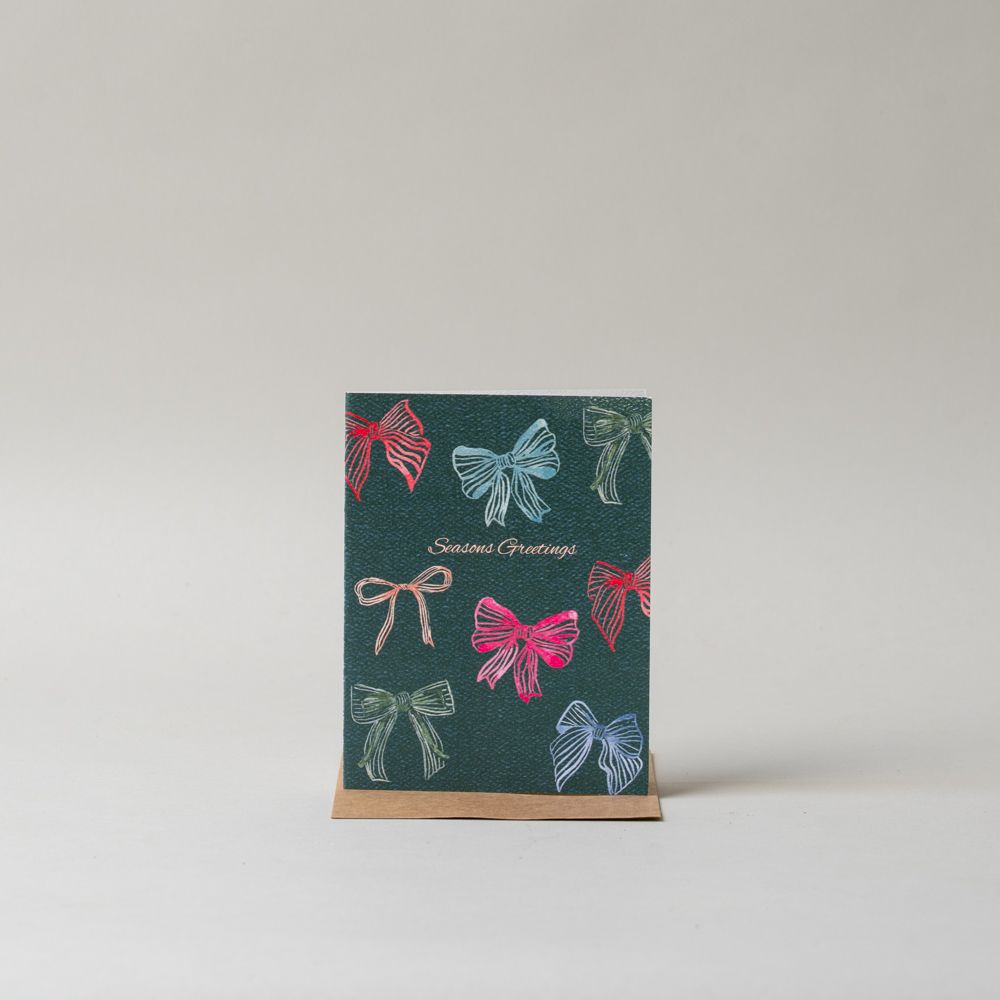 Seasons' Greetings Bow Card CHRISTMAS 2026 Amy Rae Maker (Faire)