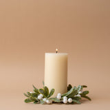 Faux Mistletoe Candle Ring