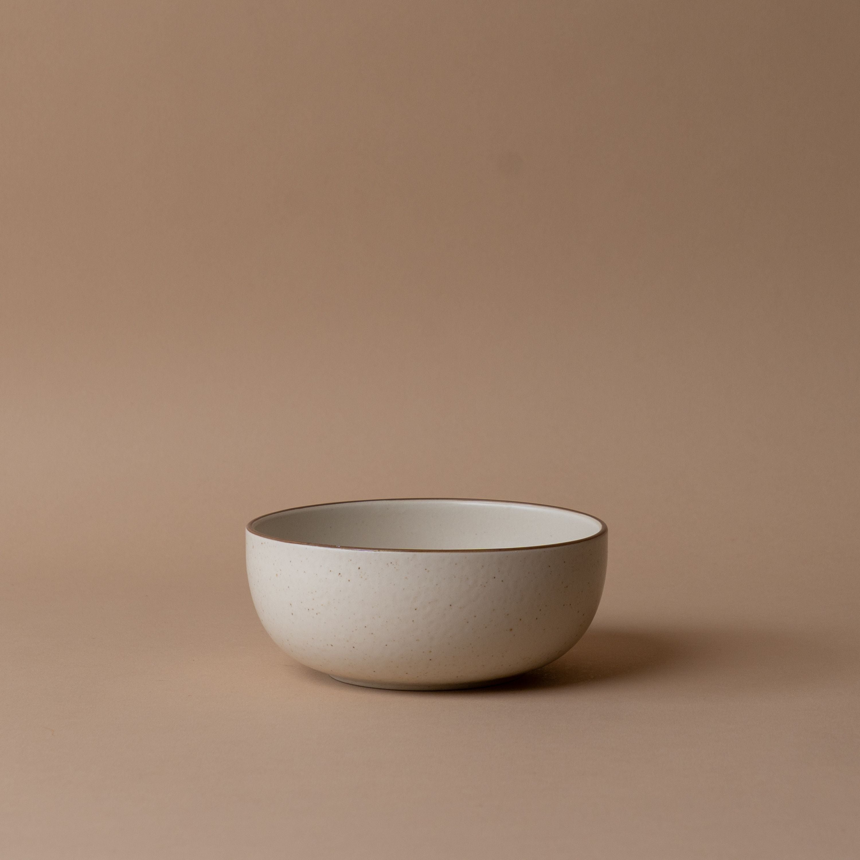 PRE-ORDER Ceramic Vanilla Bowl with Espresso Detail bowl David Shaw Cereal Bowl