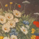 Antique French Floral Still Life Painting VINTAGE - artwork Rug and Weave