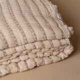 Double Gauze Latte Stitch Bed Blanket - Rug & Weave