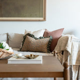 Linen Stripe Slub Throw Blanket blanket Indaba