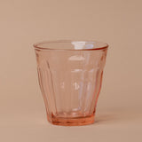 Short Rose Pink Picardie Glass Tumbler